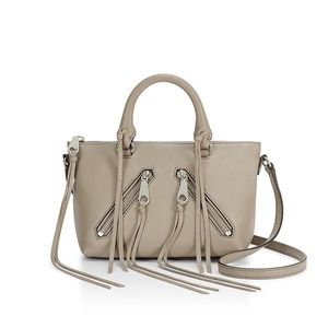 Nwt Rebecca Minkoff micro moto crossbody mushroom